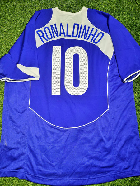 Ronaldinho Nike Brazil 2004 Away Soccer Jersey Shirt L Nike