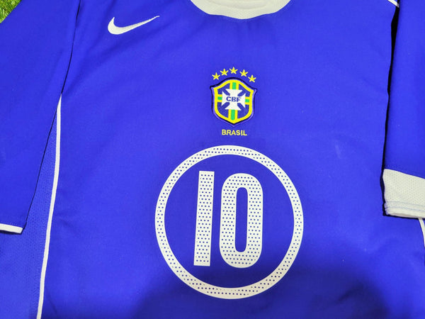Ronaldinho Nike Brazil 2004 Away Soccer Jersey Shirt XL SKU# S41002PRX 788794 Nike