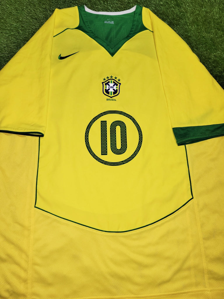 Ronaldinho Nike Brazil 2004 Home Soccer Jersey Shirt XL Nike