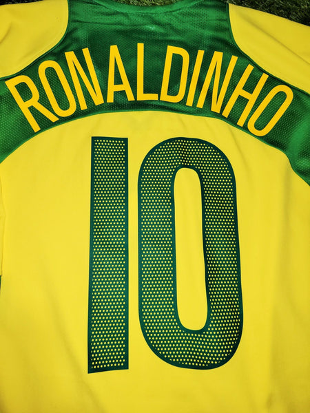 Ronaldinho Nike Brazil 2004 Home Soccer Jersey Shirt XL Nike