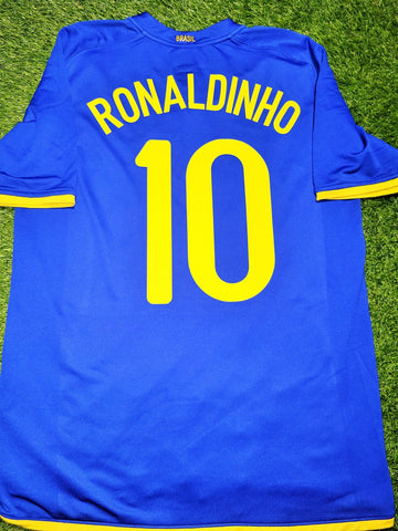 Ronaldinho Nike Brazil 2008 Away Jersey Shirt M SKU# 258950-493 Nike