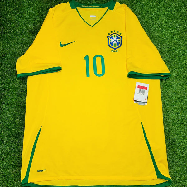 Ronaldinho Nike Brazil 2008 Jersey Shirt Camiseta BNWT L SKU# 258949-703 foreversoccerjerseys