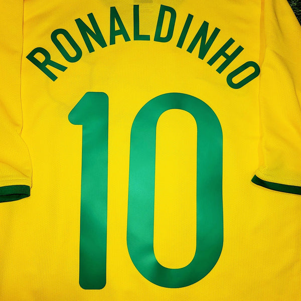 Ronaldinho Nike Brazil 2008 Jersey Shirt Camiseta BNWT L SKU# 258949-703 foreversoccerjerseys