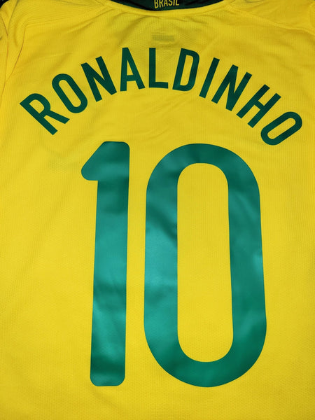 Ronaldinho Nike Brazil 2008 Jersey Shirt Camiseta M SKU# 258949-703 foreversoccerjerseys