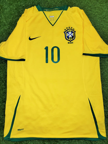 Ronaldinho Nike Brazil 2008 Jersey Shirt Camiseta M SKU# 258949-703 foreversoccerjerseys