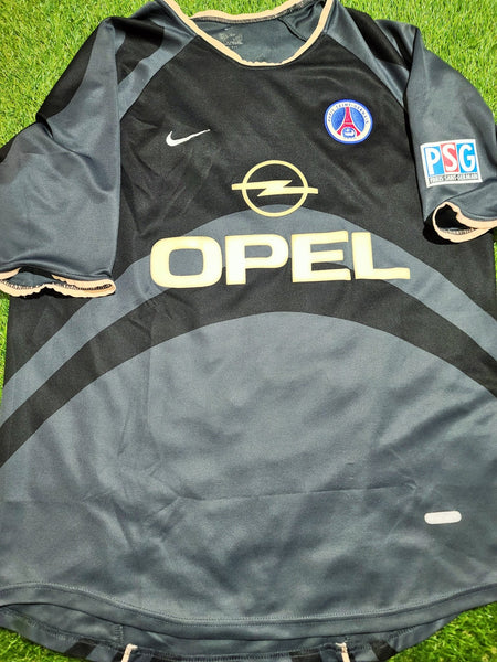 Ronaldinho PSG Paris Saint Germain 2001 2002 DEBUT SEASON Black Away Jersey Shirt Camiseta M foreversoccerjerseys