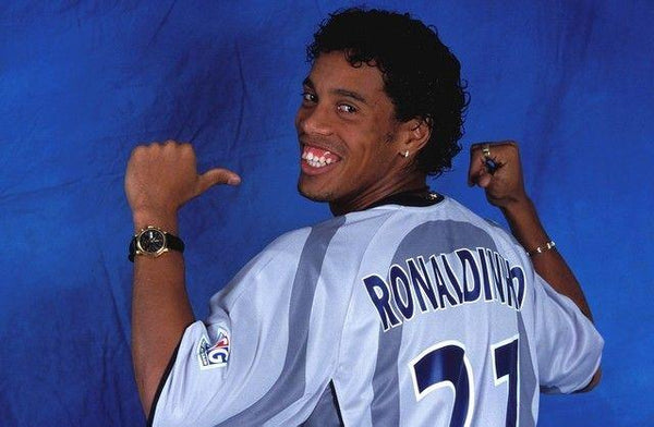 Ronaldinho PSG Paris Saint Germain 2001 2002 DEBUT SEASON Grey Jersey Shirt Camiseta XL foreversoccerjerseys