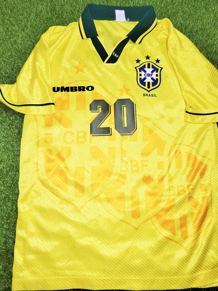 Ronaldo Brazil 1994 WORLD CUP Umbro Home Soccer Jersey Shirt L Umbro