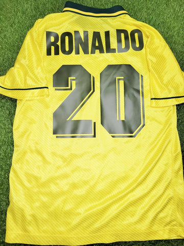 Ronaldo Brazil 1994 WORLD CUP Umbro Home Soccer Jersey Shirt L Umbro