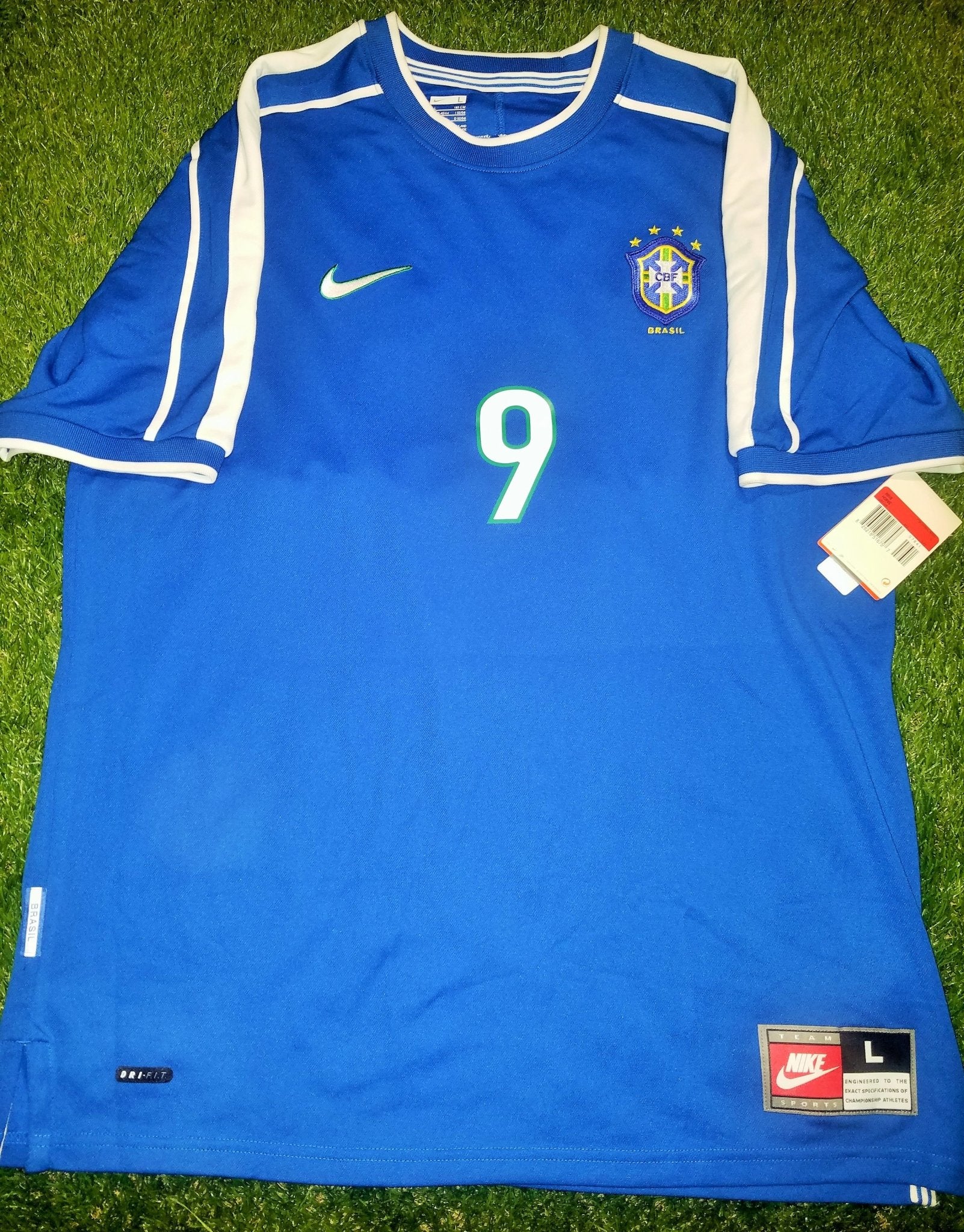 Ronaldo Brazil 1998 WORLD CUP Away Nike Jersey Shirt Camiseta L