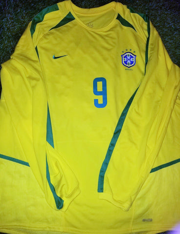 Brazil 2002 -2004 Home football shirt jersey Player Issue dual layer Nike  size L