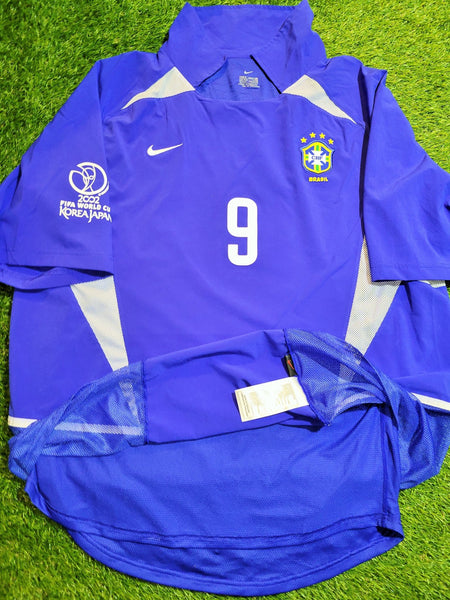 Ronaldo Brazil 2002 WORLD CUP PLAYER ISSUE Away Jersey Shirt Camiseta XL SKU# S20901TIC 182263 foreversoccerjerseys
