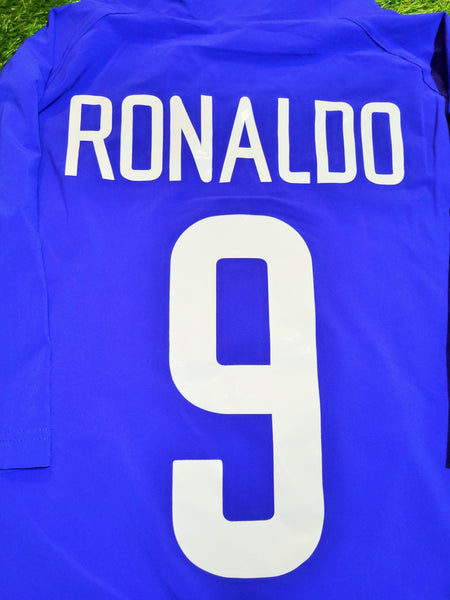 Ronaldo Brazil 2002 WORLD CUP PLAYER ISSUE Away Jersey Shirt Camiseta XL SKU# S20901TIC 182263 foreversoccerjerseys