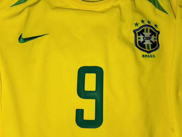 Ronaldo Brazil 2002 WORLD CUP PLAYER ISSUE Jersey Shirt Camiseta L SKU# S20901MSP 182264 foreversoccerjerseys