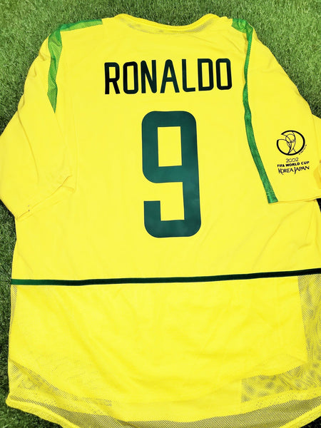 Ronaldo Brazil 2002 WORLD CUP PLAYER ISSUE Soccer Jersey Shirt XL SKU# S20901MSP 182264 Nike