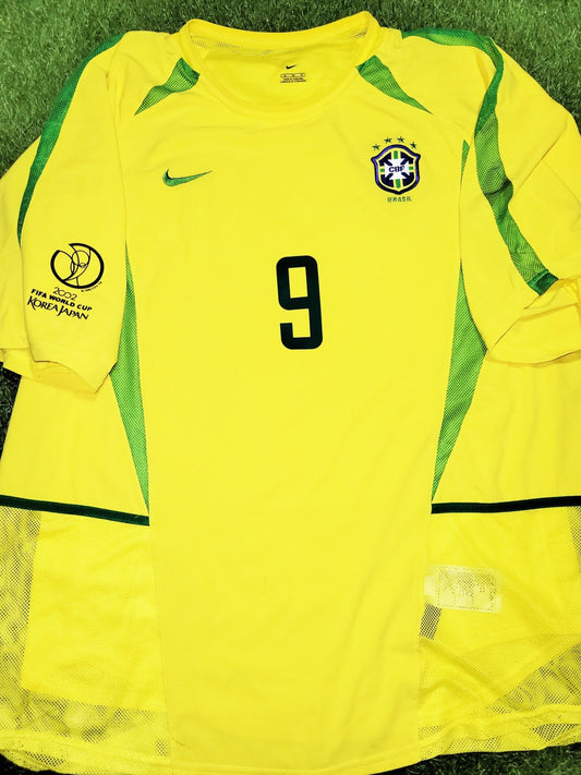 Ronaldo Brazil 2002 WORLD CUP PLAYER ISSUE Soccer Jersey Shirt XL SKU# S20901MSP 182264 Nike