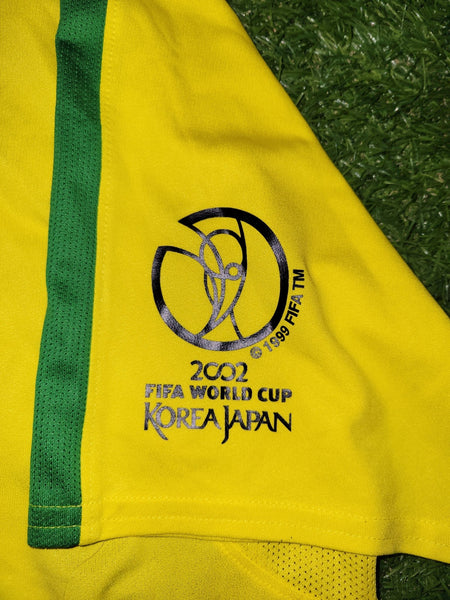 Ronaldo Brazil 2002 WORLD CUP Soccer Home Jersey Shirt L Nike
