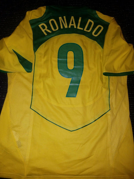 Ronaldo Brazil 2004 PLAYER ISSUE LIMITED EDITION Jersey Shirt L - foreversoccerjerseys