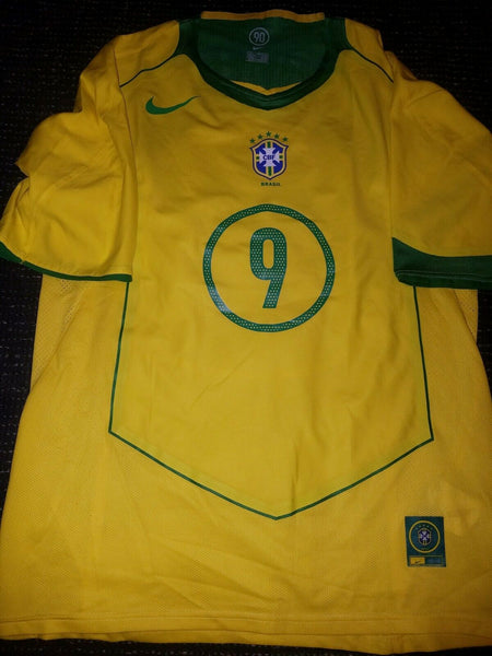 Ronaldo Brazil 2004 PLAYER ISSUE LIMITED EDITION Jersey Shirt L - foreversoccerjerseys
