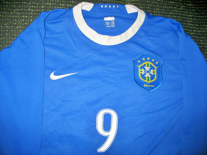 Ronaldo Brazil 2006 Blue Long Sleeve Jersey Shirt Camiseta Maglia L - foreversoccerjerseys