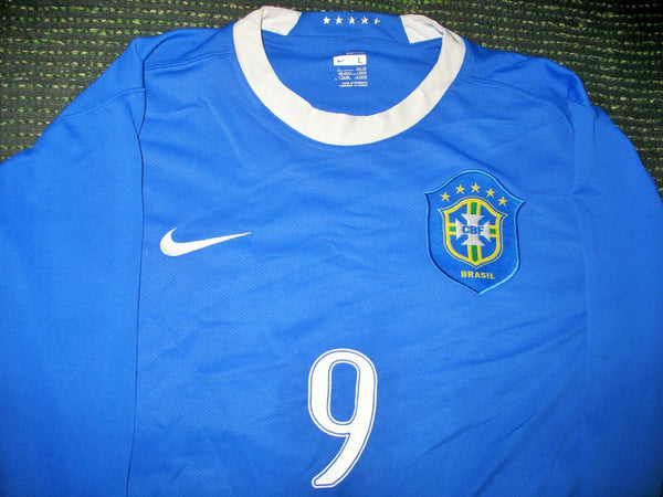 Ronaldo Brazil 2006 Blue Long Sleeve Jersey Shirt Camiseta Maglia L - foreversoccerjerseys