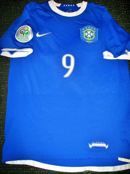 Ronaldo Brazil 2006 World Cup Blue Jersey Shirt Camiseta M - foreversoccerjerseys