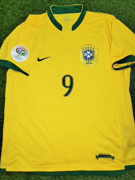 Ronaldo Brazil 2006 World Cup Home Jersey Shirt Camiseta L SKU# S6AOM 103889 Nike