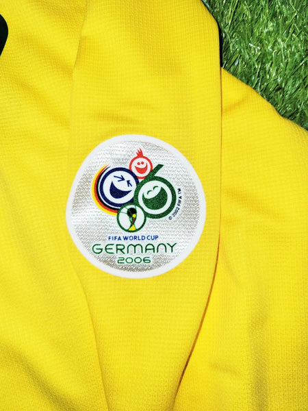 Ronaldo Brazil 2006 World Cup Home Long Sleeve Soccer Jersey Shirt M Nike