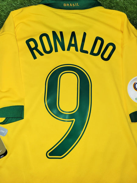 Ronaldo Brazil 2006 World Cup Home Soccer Jersey Shirt Camiseta BNWT L SKU# 103889 Nike