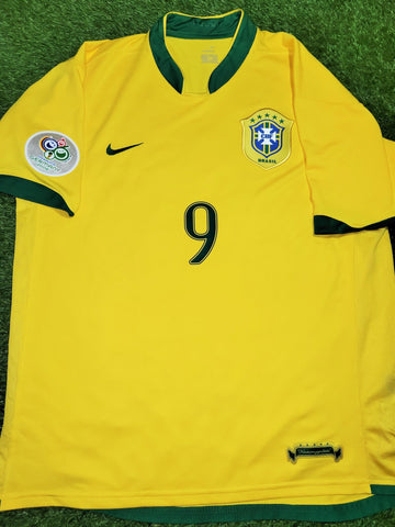 Ronaldo Brazil 2006 World Cup Home Soccer Jersey Shirt XL SKU# S6AOM 103889 Nike