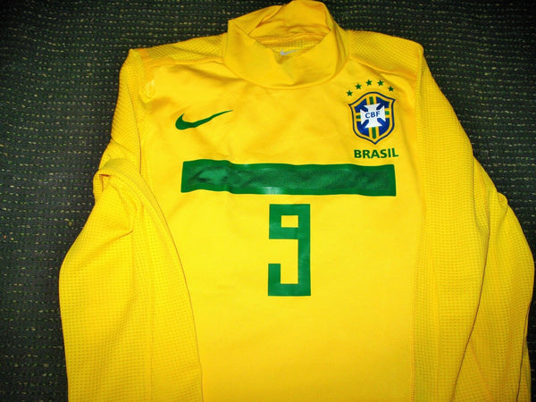 Ronaldo Brazil PLAYER ISSUE 2011 FAREWELL MATCH Jersey Shirt M - foreversoccerjerseys