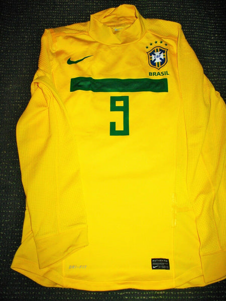 Ronaldo Brazil PLAYER ISSUE 2011 FAREWELL MATCH Jersey Shirt M - foreversoccerjerseys