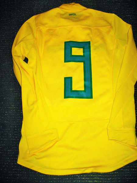 Ronaldo Brazil PLAYER ISSUE 2011 FAREWELL MATCH Jersey Shirt M - foreversoccerjerseys