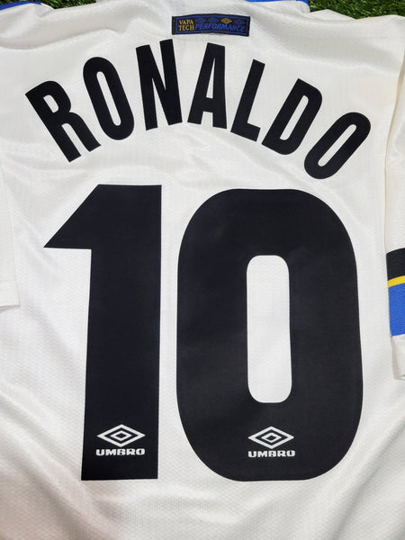 Ronaldo Inter Milan 1997 1998 DEBUT Away Umbro Soccer Jersey Shirt L Umbro