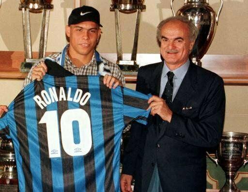 Ronaldo Inter Milan 1997 1998 DEBUT Yellow Jersey Shirt Maglia XL - foreversoccerjerseys