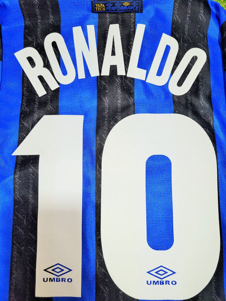 Ronaldo Inter Milan 1997 1998 DEBUT Umbro Home Soccer Jersey Shirt XL Umbro