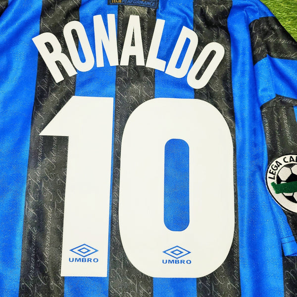 Ronaldo Inter Milan 1997 1998 DEBUT Umbro Jersey Shirt Maglia M foreversoccerjerseys