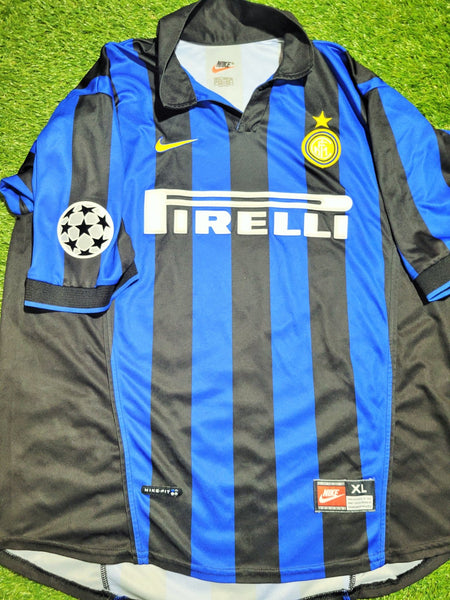 Ronaldo Inter Milan 1998 1999 UEFA Home Soccer Jersey Shirt XL Nike