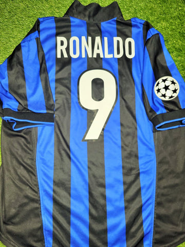 Ronaldo Inter Milan 1998 1999 UEFA Home Soccer Jersey Shirt XL Nike