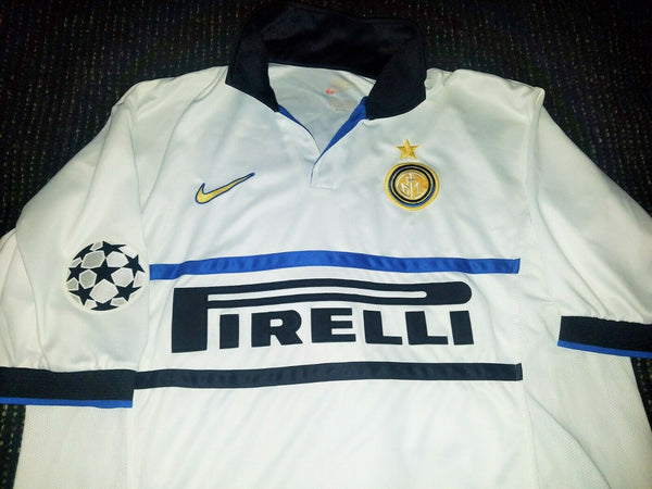Ronaldo Inter Milan 1998 1999 UEFA Jersey Shirt Maglia L - foreversoccerjerseys