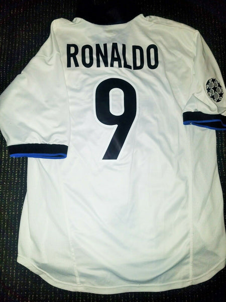 Ronaldo Inter Milan 1998 1999 UEFA Jersey Shirt Maglia L - foreversoccerjerseys