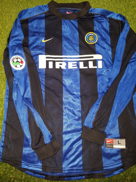 Ronaldo Inter Milan 1999 2000 Nike Long Sleeve Jersey Shirt Maglia L foreversoccerjerseys