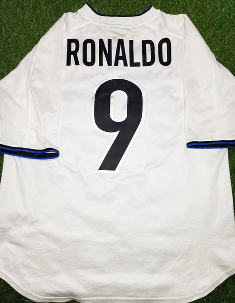 Ronaldo Inter Milan 1999 2000 White Away Jersey Shirt Maglia M foreversoccerjerseys