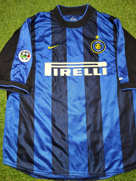 Ronaldo Inter Milan 2000 2001 Home Soccer Jersey Shirt XL Nike