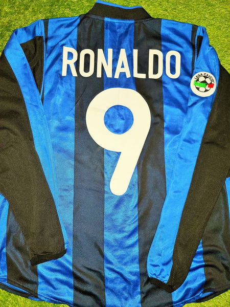 Ronaldo Inter Milan 2000 2001 Nike Long Sleeve Jersey Shirt Maglia L foreversoccerjerseys