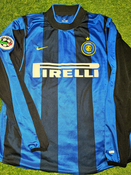 Ronaldo Inter Milan 2000 2001 Nike Long Sleeve Jersey Shirt Maglia L foreversoccerjerseys