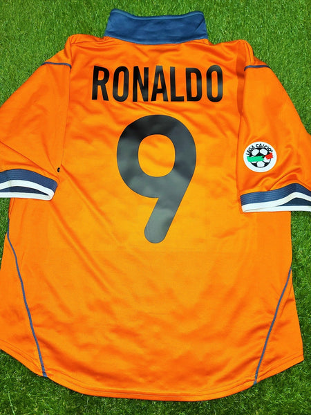 Ronaldo Inter Milan 2000 2001 Third Orange Jersey Shirt Maglia M foreversoccerjerseys