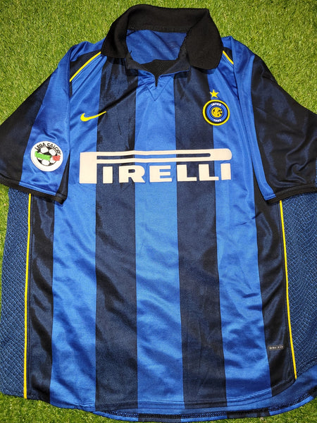 Ronaldo Inter Milan 2001 2002 Home Soccer Jersey Shirt XL Nike