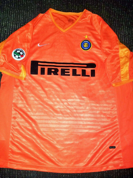 Ronaldo Inter Milan 2001 2002 Orange Jersey Shirt Maglia L - foreversoccerjerseys