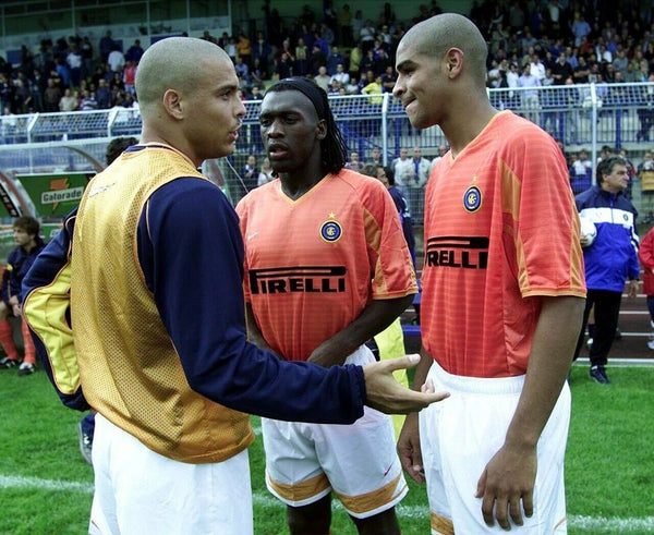 Ronaldo Inter Milan 2001 2002 Orange Jersey Shirt Maglia M foreversoccerjerseys